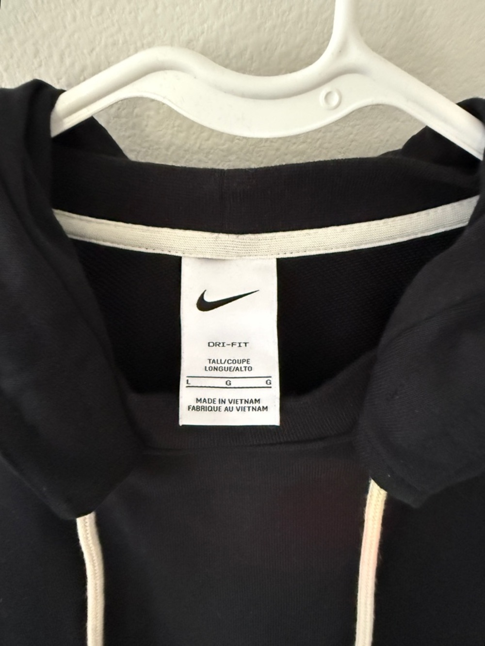 LIKE NEW Nike Dri-Fit Standard Issue Hoodie Sweatshirt Black Men’s Large Tall LT - Picture 6 of 15
